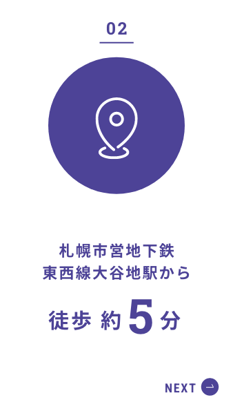 札幌市営地下鉄東西線大谷地駅から徒歩約5分