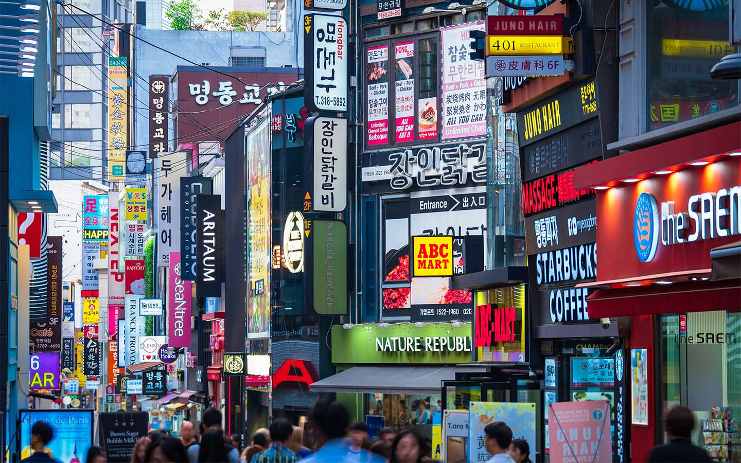 韓国の街中風景